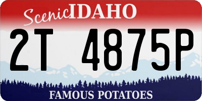 ID license plate 2T4875P