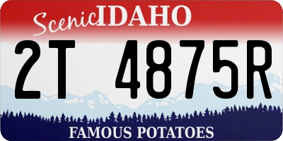 ID license plate 2T4875R