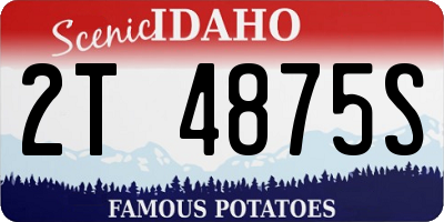 ID license plate 2T4875S