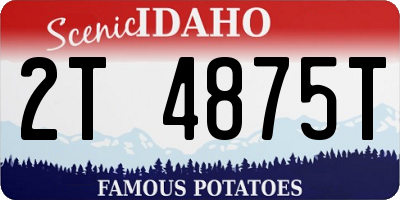 ID license plate 2T4875T