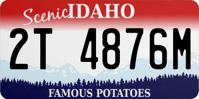 ID license plate 2T4876M