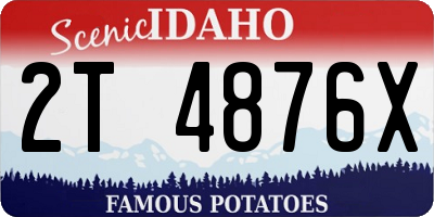 ID license plate 2T4876X