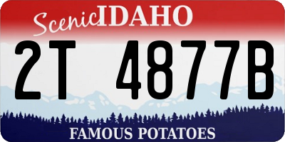 ID license plate 2T4877B