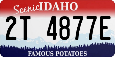 ID license plate 2T4877E
