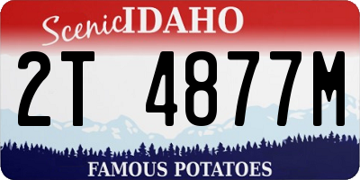 ID license plate 2T4877M