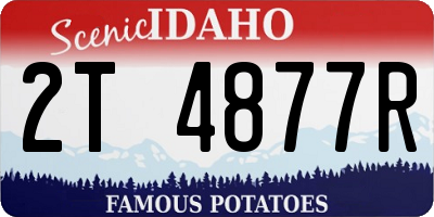 ID license plate 2T4877R