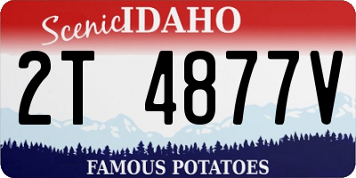 ID license plate 2T4877V