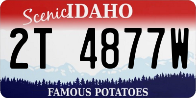 ID license plate 2T4877W