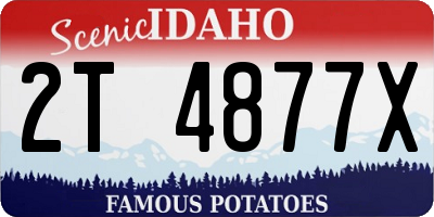ID license plate 2T4877X