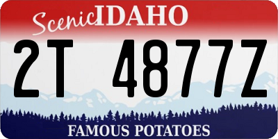 ID license plate 2T4877Z