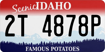 ID license plate 2T4878P