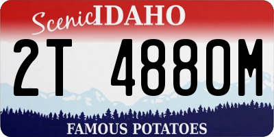 ID license plate 2T4880M