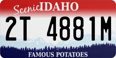 ID license plate 2T4881M
