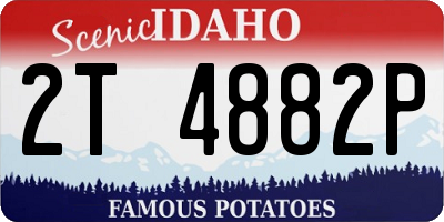 ID license plate 2T4882P