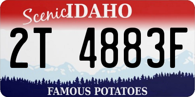 ID license plate 2T4883F