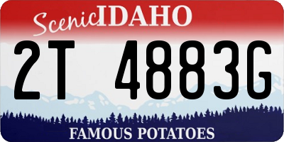 ID license plate 2T4883G