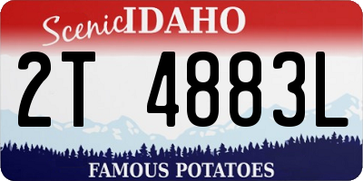 ID license plate 2T4883L