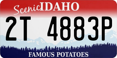 ID license plate 2T4883P