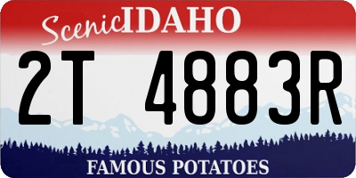 ID license plate 2T4883R