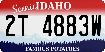 ID license plate 2T4883W