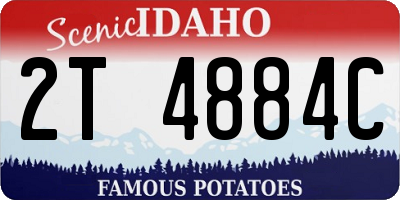 ID license plate 2T4884C