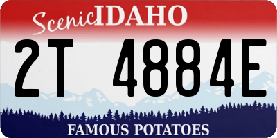 ID license plate 2T4884E