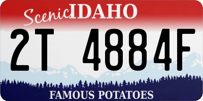 ID license plate 2T4884F