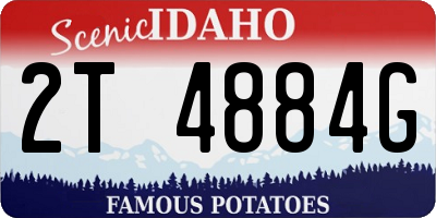 ID license plate 2T4884G