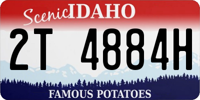 ID license plate 2T4884H