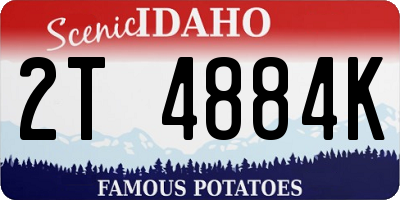 ID license plate 2T4884K