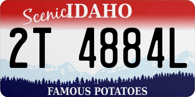 ID license plate 2T4884L