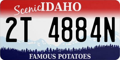 ID license plate 2T4884N