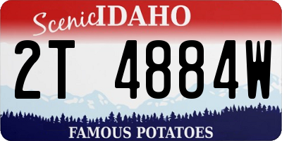 ID license plate 2T4884W