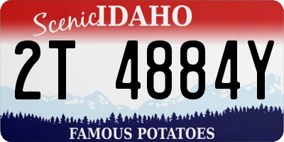ID license plate 2T4884Y