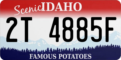 ID license plate 2T4885F
