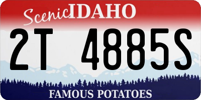 ID license plate 2T4885S