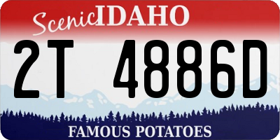 ID license plate 2T4886D