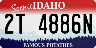 ID license plate 2T4886N