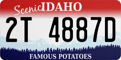 ID license plate 2T4887D