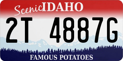 ID license plate 2T4887G