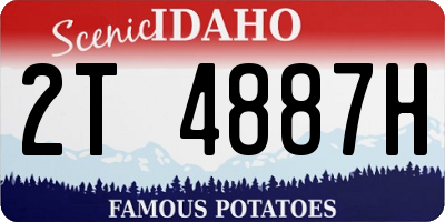 ID license plate 2T4887H