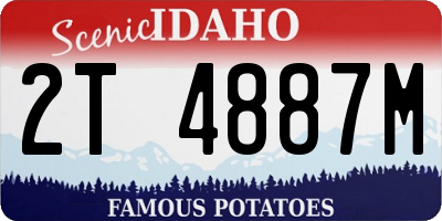 ID license plate 2T4887M