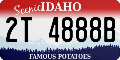 ID license plate 2T4888B