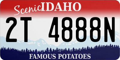 ID license plate 2T4888N