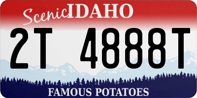 ID license plate 2T4888T