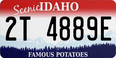 ID license plate 2T4889E