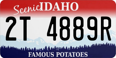 ID license plate 2T4889R