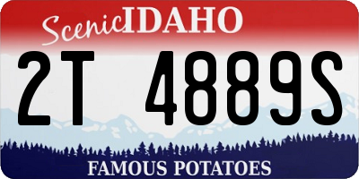 ID license plate 2T4889S