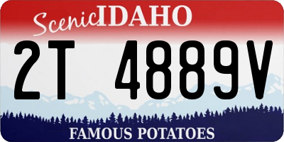 ID license plate 2T4889V