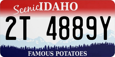 ID license plate 2T4889Y